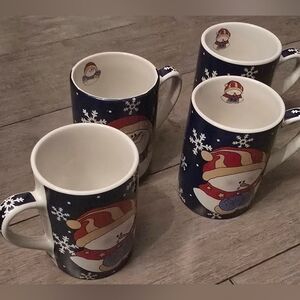 Holiday Joy Coffee Mugs  8oz. Set Of 4